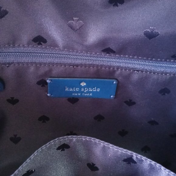 NWT Kate Spade Navy w/White Polka Dot Backpack - Picture 7 of 12